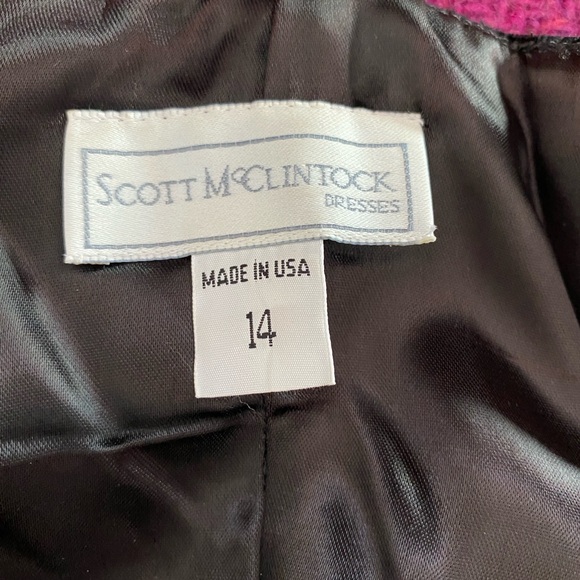 ❌SOLD❌VINTAGE 80’S SCOTT MCCLINTOCK BLACK VELVET BROCADE DRESS OFF SHOULDER - Picture 8 of 10